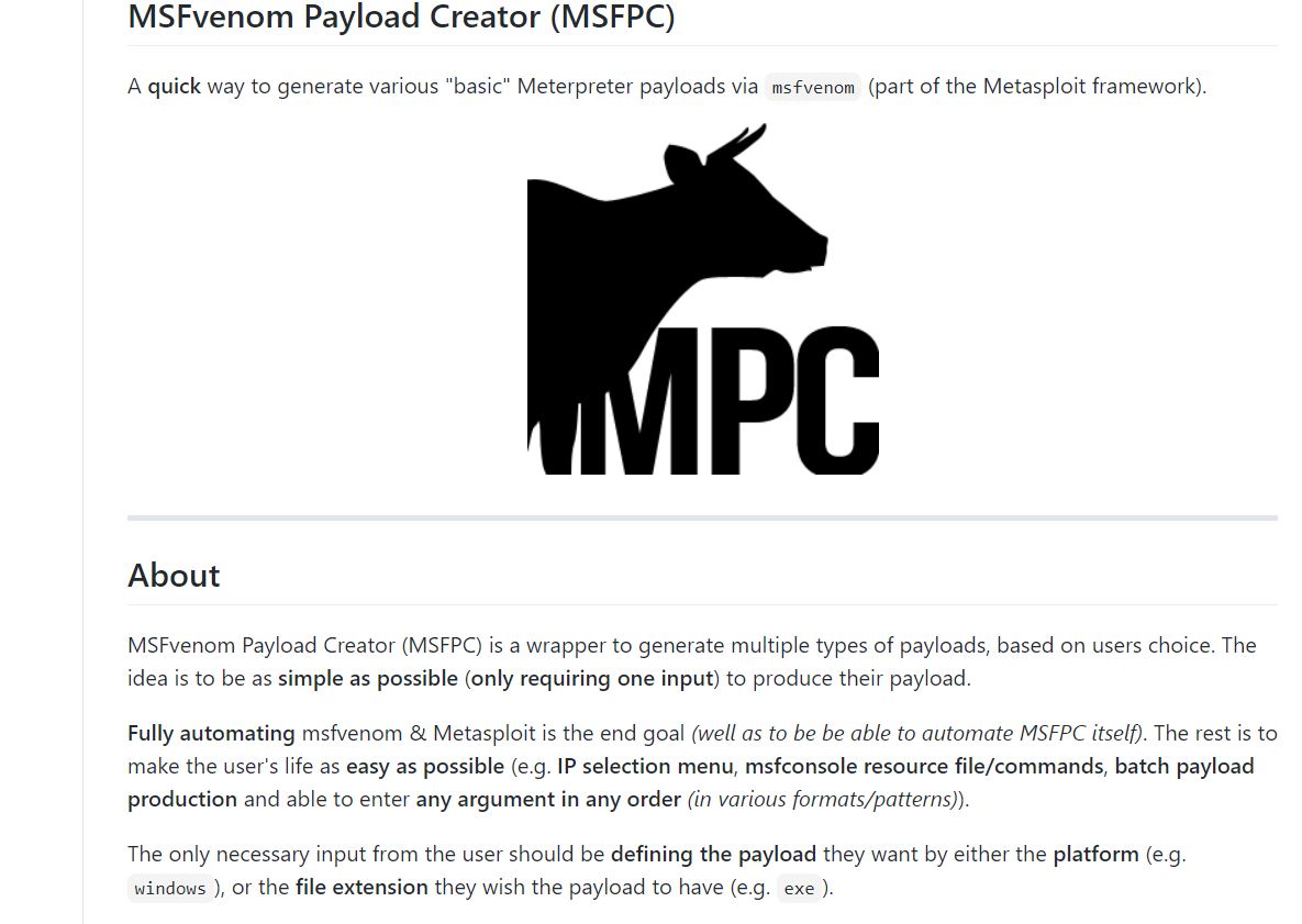 You are currently viewing MSFvenom Payload Creator(MSFPC)
