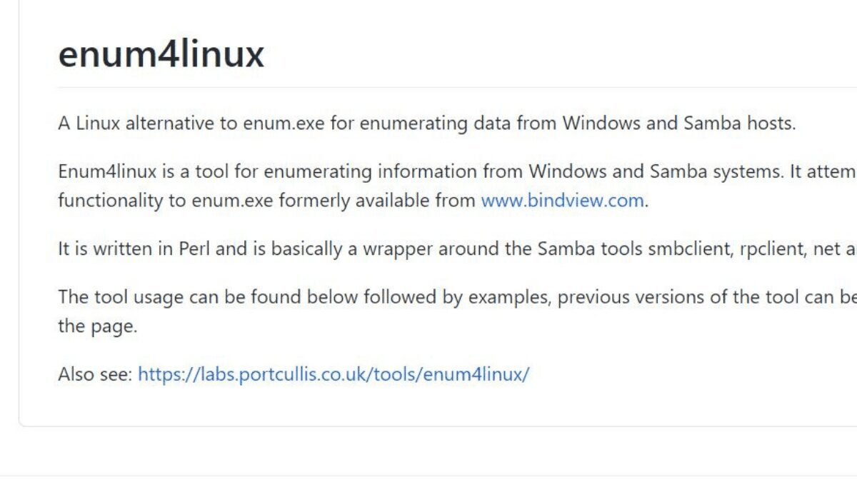 You are currently viewing Enum4linux